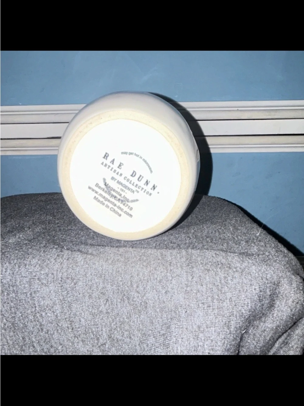 Rae Dunn Cream Ceramic HONEY Jar with Wood Lid and Dipper